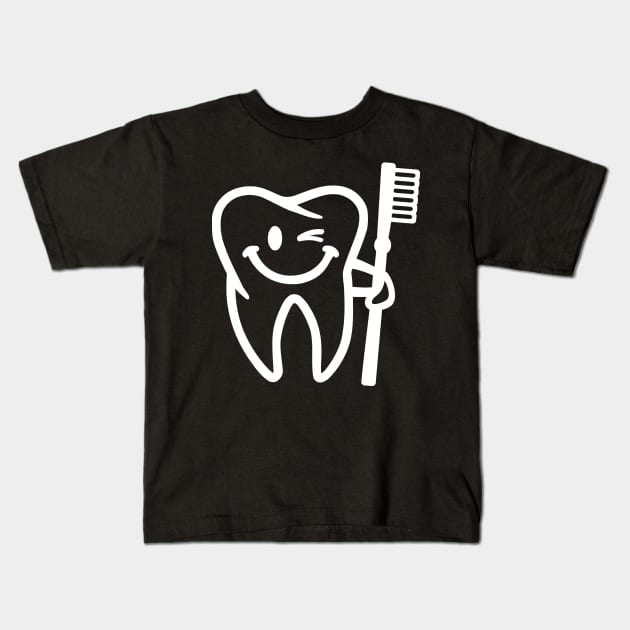 Tooth brush Kids T-Shirt by Designzz